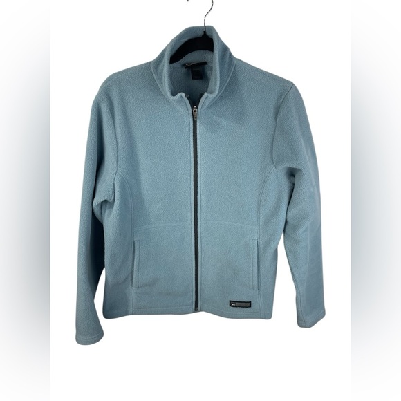 REI Light Blue Full Zip Up Fleece Jacket Large Women’s GUC - Picture 1 of 9